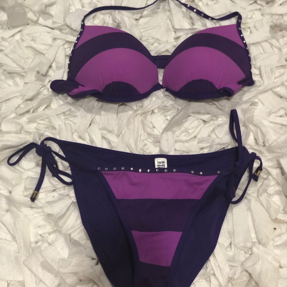 PINK padded push up bikini